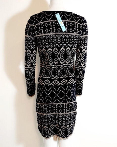 NEW Antonio Melani silver art deco sweater dress - Picture 8 of 11